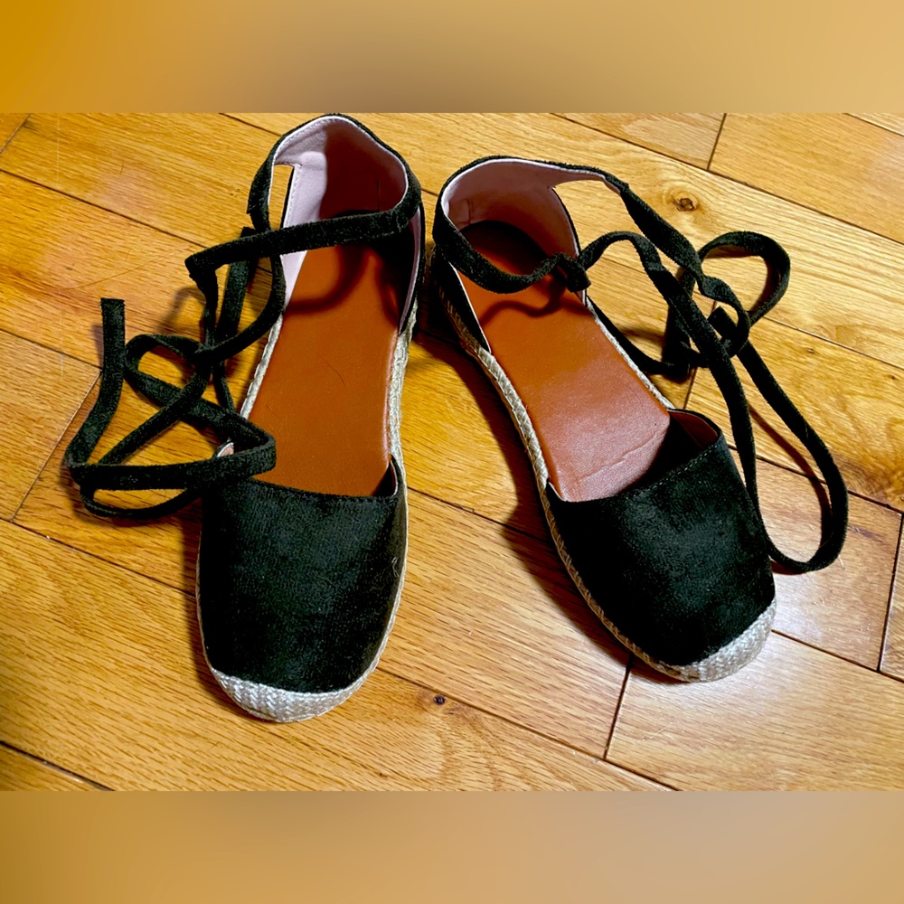 Green summer shoes